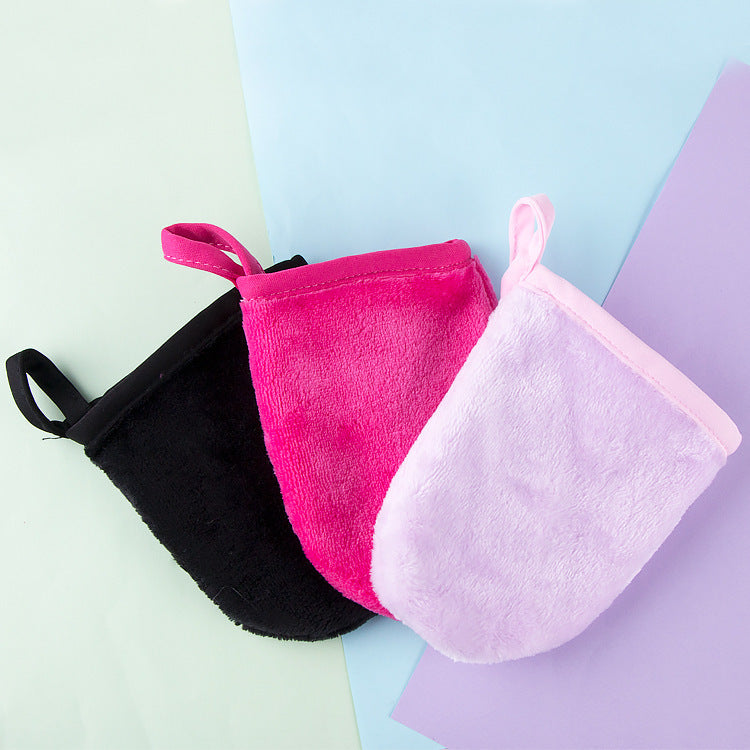 HKM-646675 Superfine Flannel Makeup Remover Gloves - Gentle Cleaning for Flawless Skin