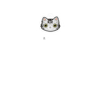 HKM-6467901 Customized Cat Identity Card with Bell - Short and Long Hair Options, Folded Ears Available, XS & S Sizes