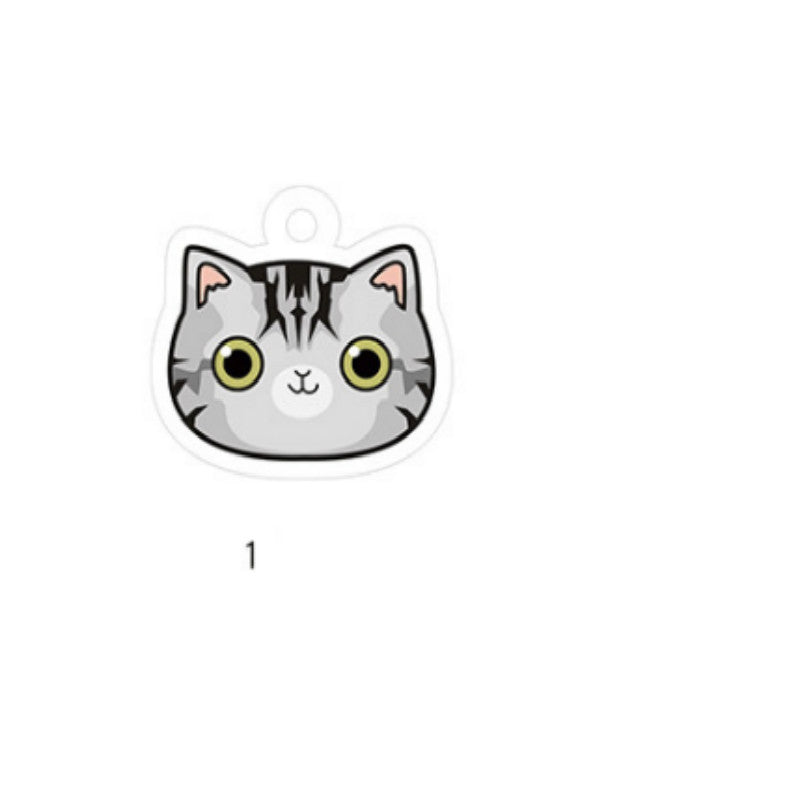 HKM-6467901 Customized Cat Identity Card with Bell - Short and Long Hair Options, Folded Ears Available, XS & S Sizes