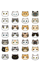 HKM-6467901 Customized Cat Identity Card with Bell - Short and Long Hair Options, Folded Ears Available, XS & S Sizes