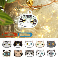 HKM-6467901 Customized Cat Identity Card with Bell - Short and Long Hair Options, Folded Ears Available, XS & S Sizes