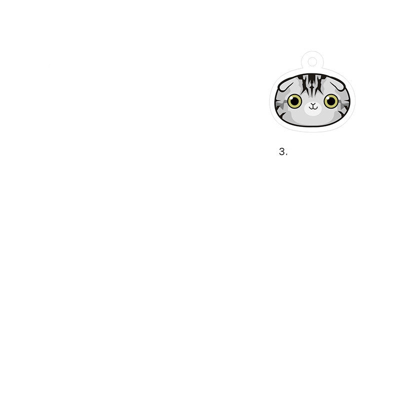 HKM-6467901 Customized Cat Identity Card with Bell - Short and Long Hair Options, Folded Ears Available, XS & S Sizes