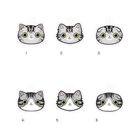 HKM-6467901 Customized Cat Identity Card with Bell - Short and Long Hair Options, Folded Ears Available, XS & S Sizes