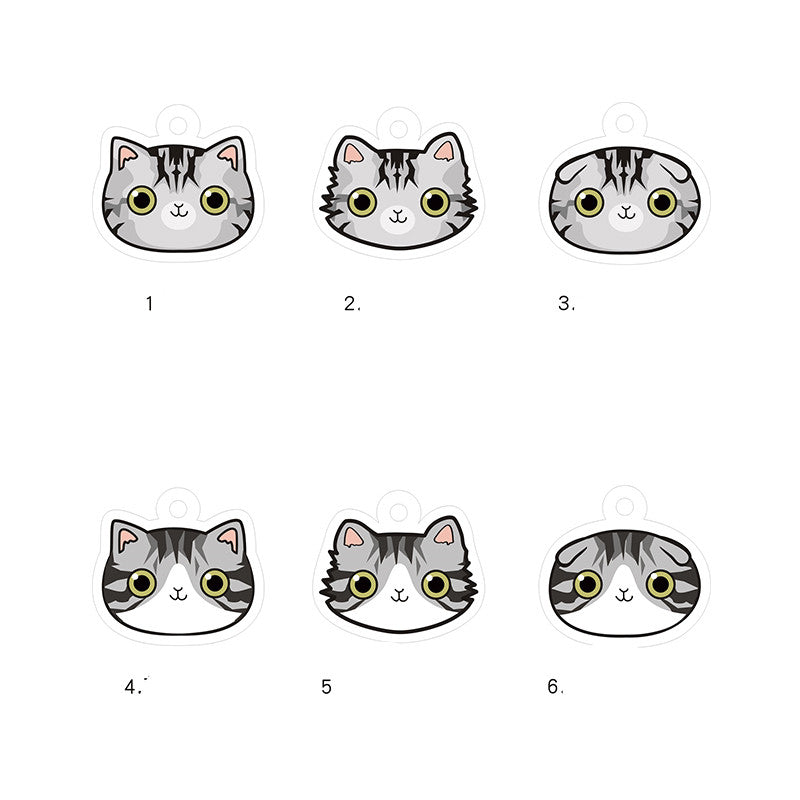 HKM-6467901 Customized Cat Identity Card with Bell - Short and Long Hair Options, Folded Ears Available, XS & S Sizes