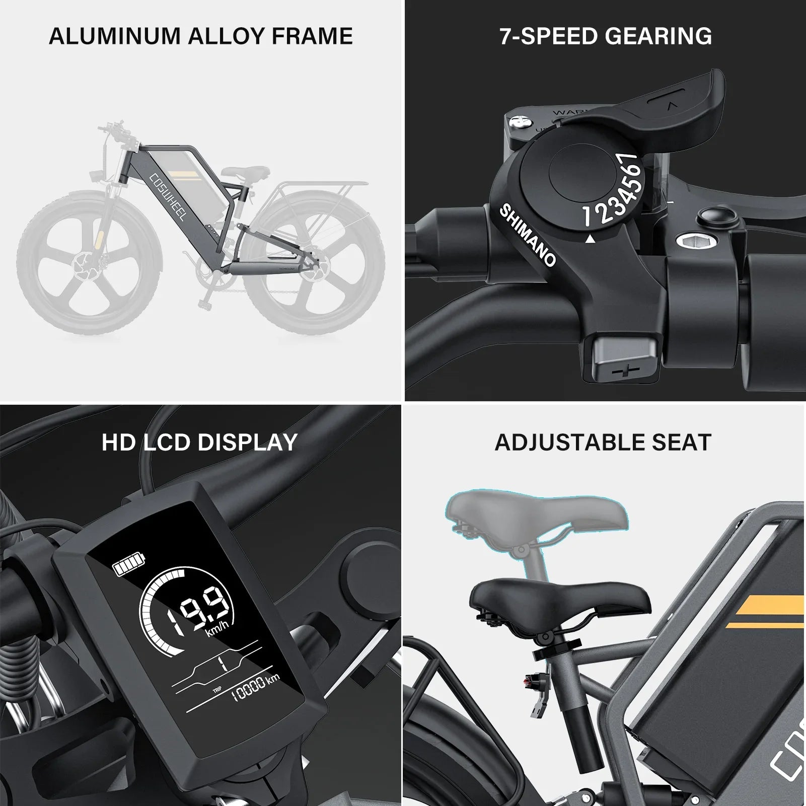 HKM-646803 Lightweight Folding Electric Bike 26 Inch, 48V 25Ah, 750W-1500W, Aluminum Alloy Frame, Hydraulic Disc Brake