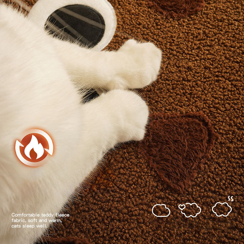 HKM-6469309 Cozy Sandwich Cookie-Shaped Cat Bed for Warm Autumn and Winter Comfort