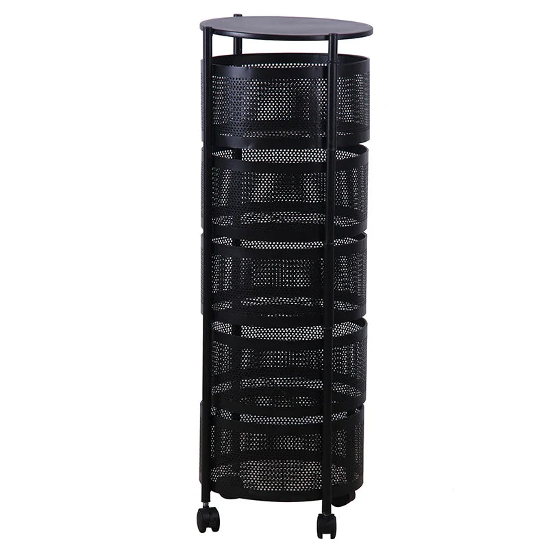 HKM-646995 Three-Tier Rolling Kitchen Cart with Mobile Storage and Wheels
