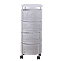 HKM-646995 Three-Tier Rolling Kitchen Cart with Mobile Storage and Wheels