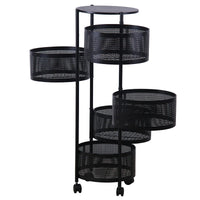 HKM-646995 Three-Tier Rolling Kitchen Cart with Mobile Storage and Wheels