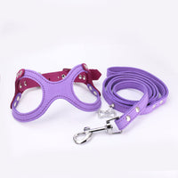 HKM-6471101 Spectacle Shaped Pet Chest Strap made of Korean Velvet with Zinc Alloy Hardware