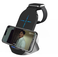 HKM-647123 15W Fast Wireless Charging Stand for Mobile Phones and Earphones, Type-C Interface, Black or White