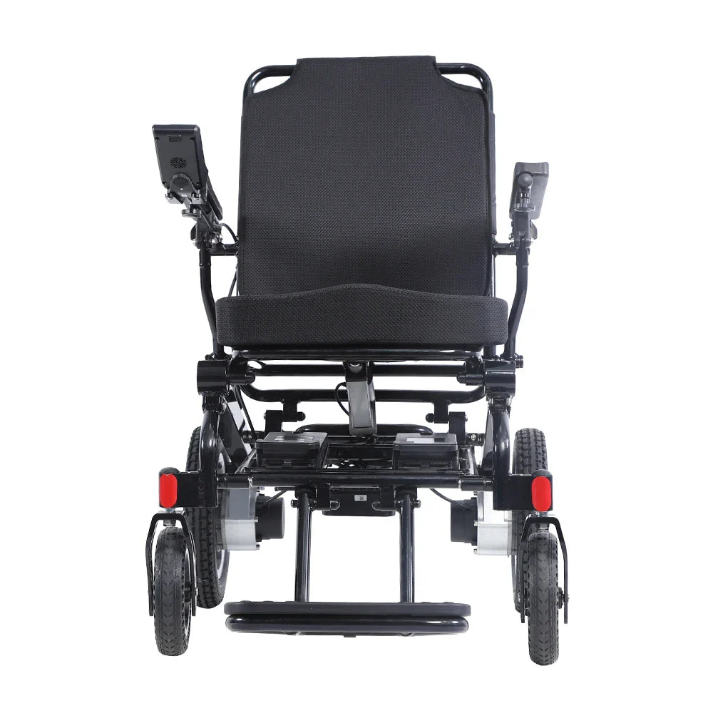 HKM-647123 Folding Electric Wheelchair with Removable Battery, Lightweight Aluminum Frame, 20km Driving Range, 120 kg Capacity