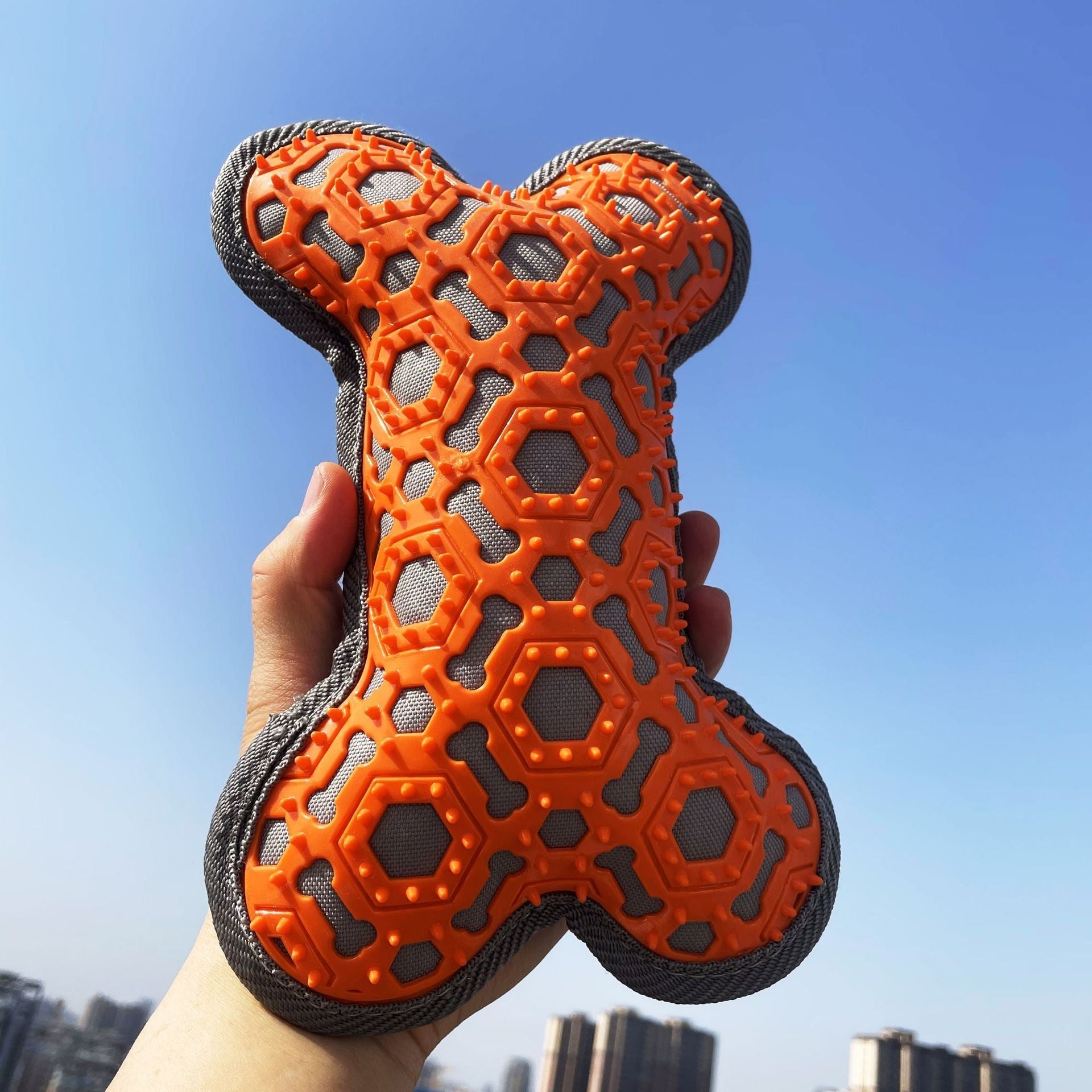 HKM-6471485 Durable Voice Bone Pet Toy - Bite Resistant Oxford Cloth Design