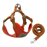 HKM-6471613 Bear Head Polyester Chest Strap Dog Leash - Red, Black, Green, Beige