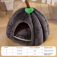 HKM-6471869 Semi-Enclosed Nest for Dogs and Cats in Orange, Peacock Blue, and Dark Gray - Small and Large Sizes Available