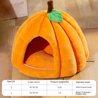 HKM-6471869 Semi-Enclosed Nest for Dogs and Cats in Orange, Peacock Blue, and Dark Gray - Small and Large Sizes Available