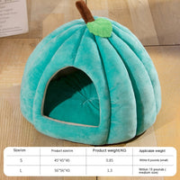 HKM-6471869 Semi-Enclosed Nest for Dogs and Cats in Orange, Peacock Blue, and Dark Gray - Small and Large Sizes Available