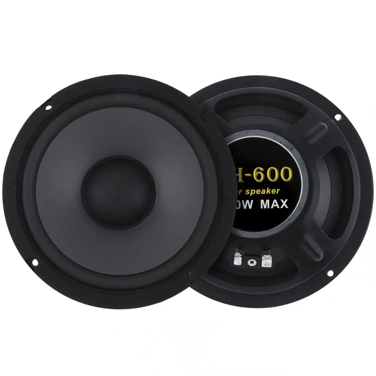 HKM-647251 6.5 Inch Coaxial Car Speakers, 600W 2-Way Subwoofer, Full Range Automotive Audio System, Universal Fit, Impedance 4Ω
