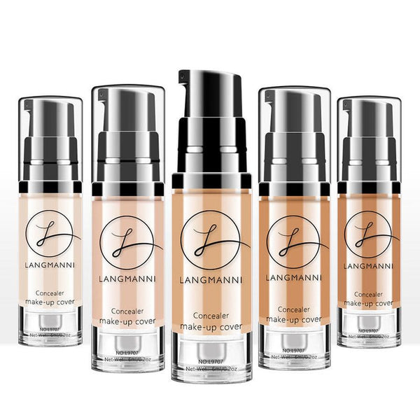 HKM-647315 Waterproof Creamy Liquid Foundation Concealer - 6ml Translucent Skin Moisturizer