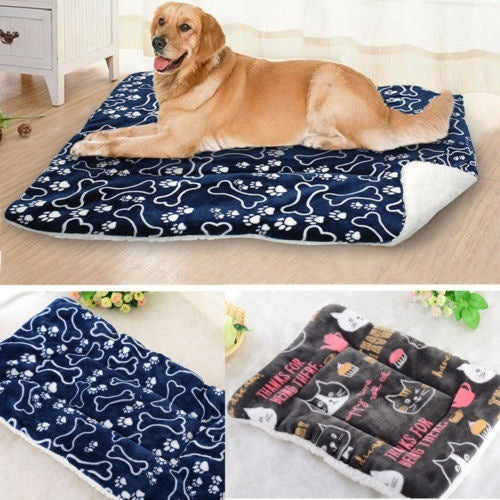 HKM-6473661 Cozy Thick Coral Fleece Pet Blanket for Kennels - Available in Multiple Colors and Sizes