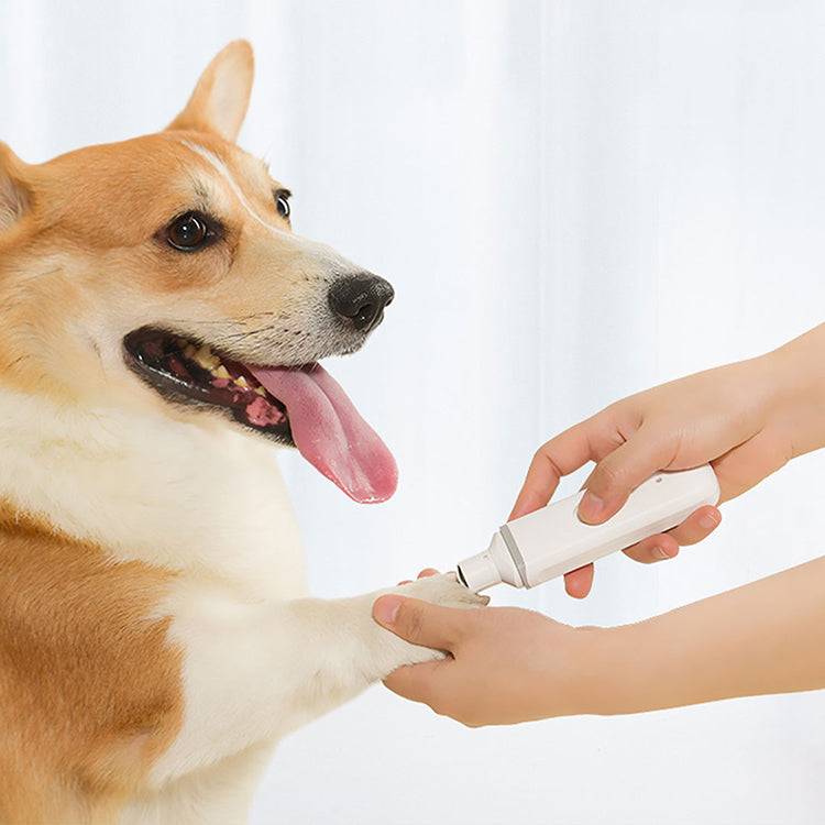 HKM-6475581 Pet Electric Nail Polisher for Cats and Dogs - Low Noise and Vibration, USB Rechargeable, Safe and Durable