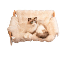 HKM-6475837 Wooden Cat Sofa with Removable Washable Cotton Cover for All-Season Comfort