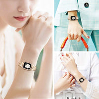HKM-647635 Diamond Metal Strap Protective Cover for Apple Watch - Compatible with 38mm, 40mm, 42mm, and 44mm Models