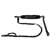 HKM-6477373 Nylon Outdoor Dog Walking Leash with Sports Belt Attachment - Black, 30x20x4cm