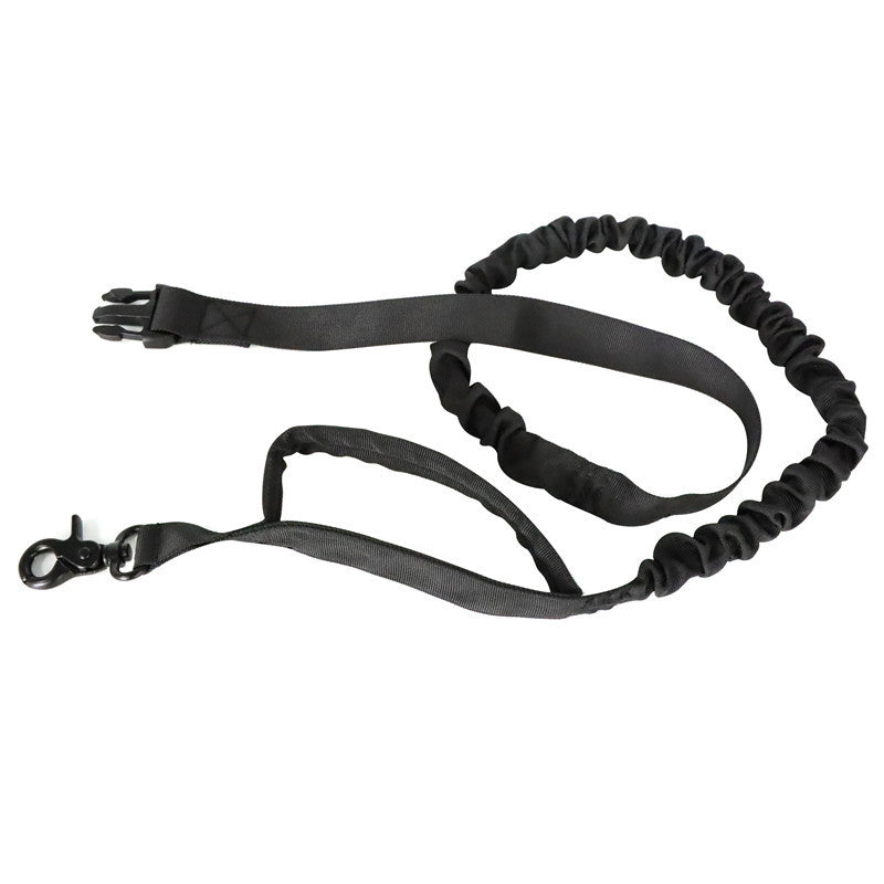 HKM-6477373 Nylon Outdoor Dog Walking Leash with Sports Belt Attachment - Black, 30x20x4cm