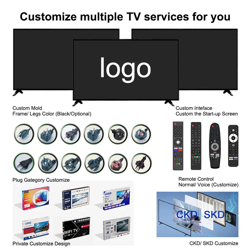 HKM-647763 Smart LED Television - Available Sizes: 24" to 85", Android Operating System