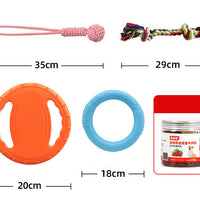 HKM-6478397 Dog Training Anti-Bite Set with Interactive Bite Rings and Thickened Beef Cubes