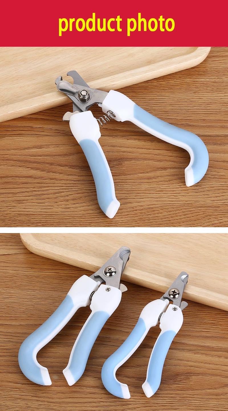 HKM-6479037 Ergonomic Cat Nail Clippers with Nail File for Cats, Dogs, and Rabbits - Safe and Easy Pet Nail Trimming