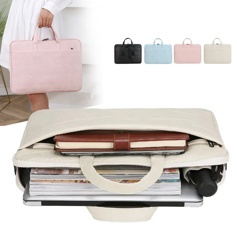 HKM-647955 Stylish Waterproof PU Business Briefcase Bag, 14 or 15 Inch, Anti-Friction Design