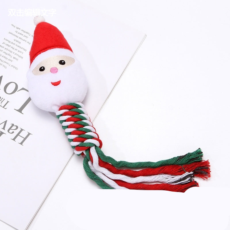 HKM-6479933 Festive Cartoon Dog Training Toys for Teeth Cleaning and Biting - Holiday Themes