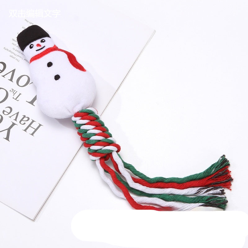 HKM-6479933 Festive Cartoon Dog Training Toys for Teeth Cleaning and Biting - Holiday Themes