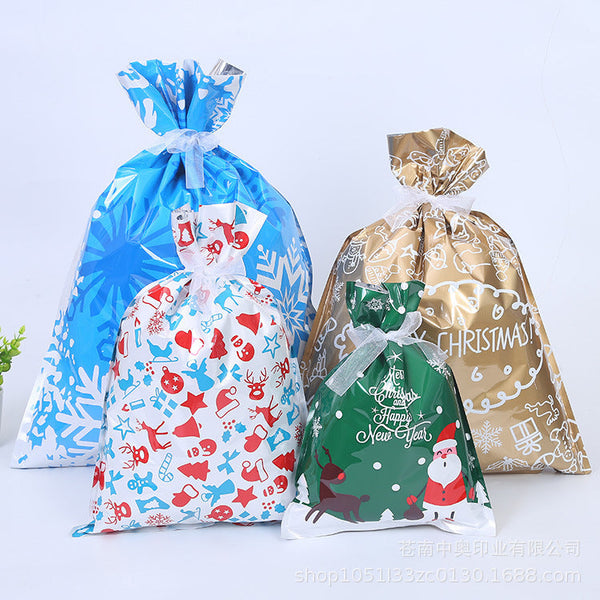 HKM-648019 Christmas Gift Candy Bags Set - 30 Cute Aluminum Foil Pouches for Kids, Ideal for Treats and Decorations