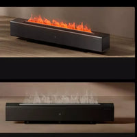 HKM-648019 Graphene Skirting Electric Heater with Simulated Flame, Remote Control, Overheat Protection, and Humidifier Function