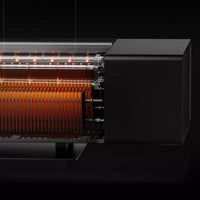 HKM-648019 Graphene Skirting Electric Heater with Simulated Flame, Remote Control, Overheat Protection, and Humidifier Function