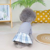 HKM-6482109 Wool Fabric Casual Dog Skirt and Pant Suit Set, Warm Pet Clothing