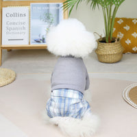 HKM-6482109 Wool Fabric Casual Dog Skirt and Pant Suit Set, Warm Pet Clothing