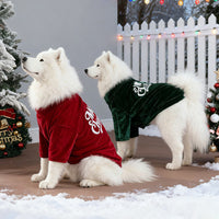 HKM-6483133 Stylish Red and Green Pet Clothing for Autumn and Winter in Sizes S to 6XL