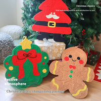 HKM-6483517 Christmas-Themed Sisal Mat Cat Scratch Board - Durable Hemp Rope Design
