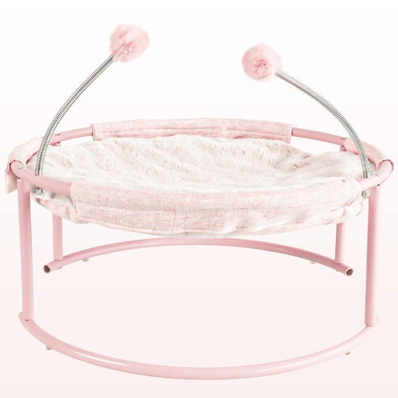 HKM-6484925 Cozy Plush Cat Bed Hammock with Soft Mattress for Kittens - Lightweight & Washable