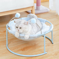 HKM-6484925 Cozy Plush Cat Bed Hammock with Soft Mattress for Kittens - Lightweight & Washable