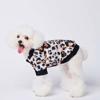 HKM-6485693 Leopard Print Cotton-Padded Dog Jacket for Autumn and Winter Warmth