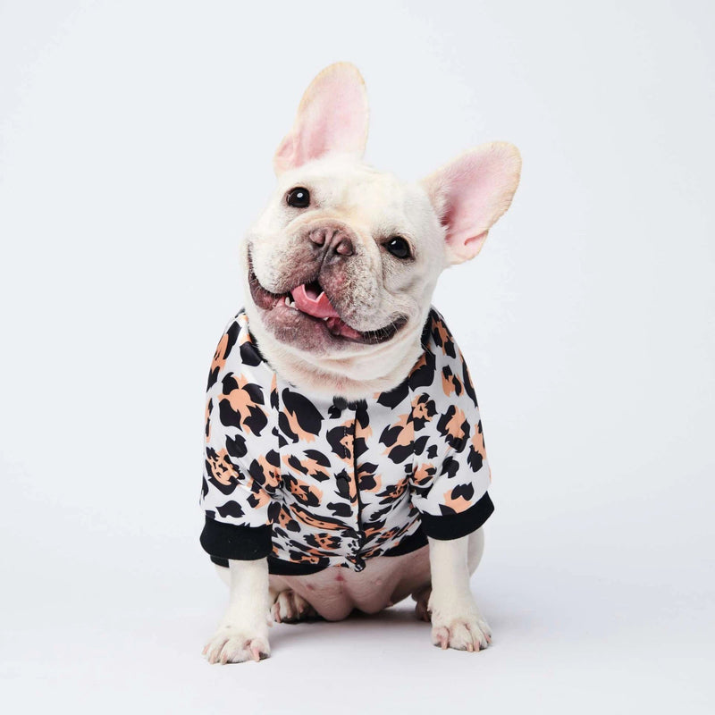 HKM-6485693 Leopard Print Cotton-Padded Dog Jacket for Autumn and Winter Warmth