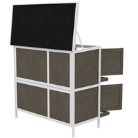 HKM-6486973 Dual-Level Rabbit Hutch with Waterproof Ramp and Outdoor Protection