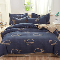 HKM-648723 Single Duvet Cover Set for Student Dormitories - Multiple Sizes Available, Soft Sanding Material