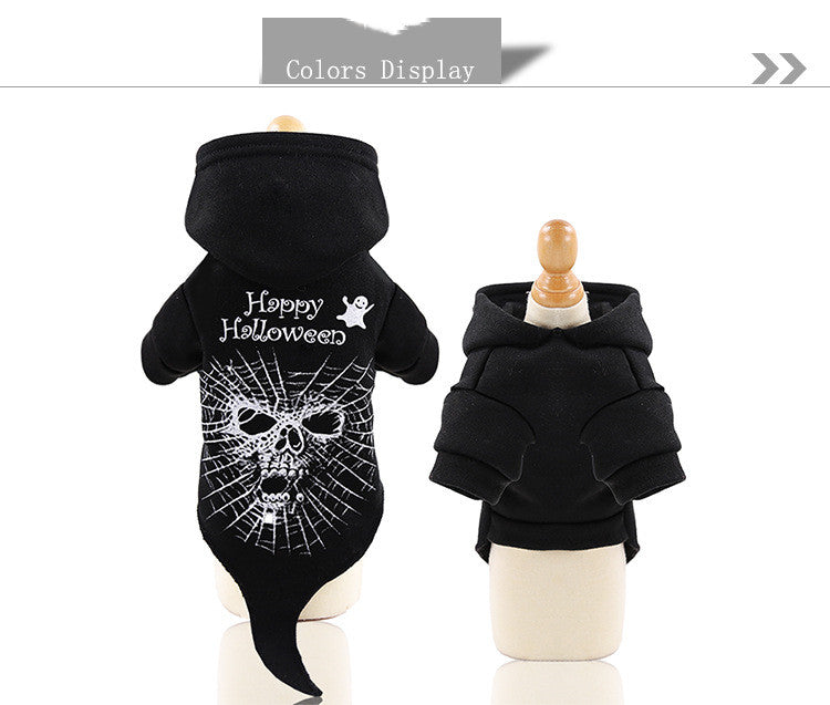 HKM-6487485 Pet Halloween Costume Collection: Skull, Spider, Bat Wings & Pumpkin Styles for Cats