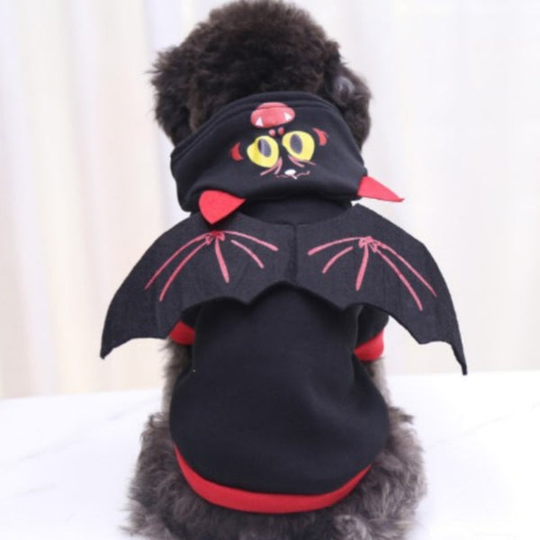 HKM-6487485 Pet Halloween Costume Collection: Skull, Spider, Bat Wings & Pumpkin Styles for Cats